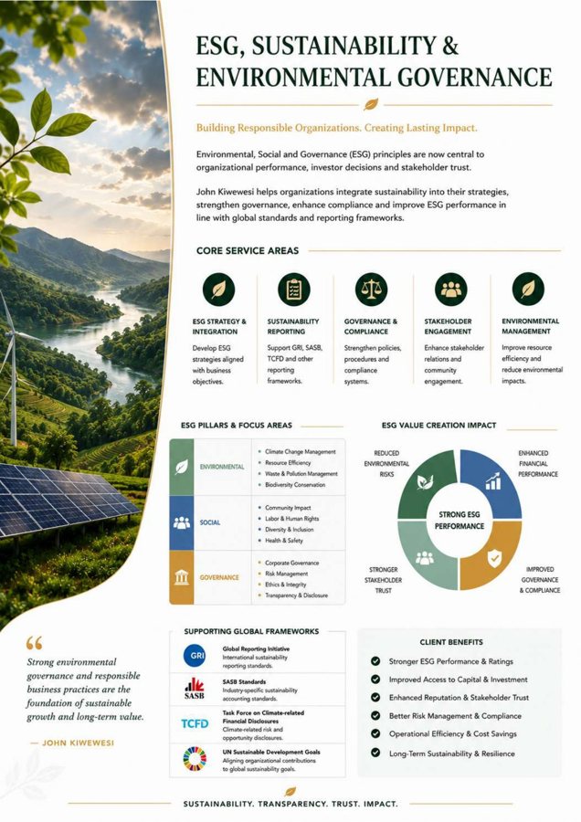 ESG, Sustainability & Environmental Governance