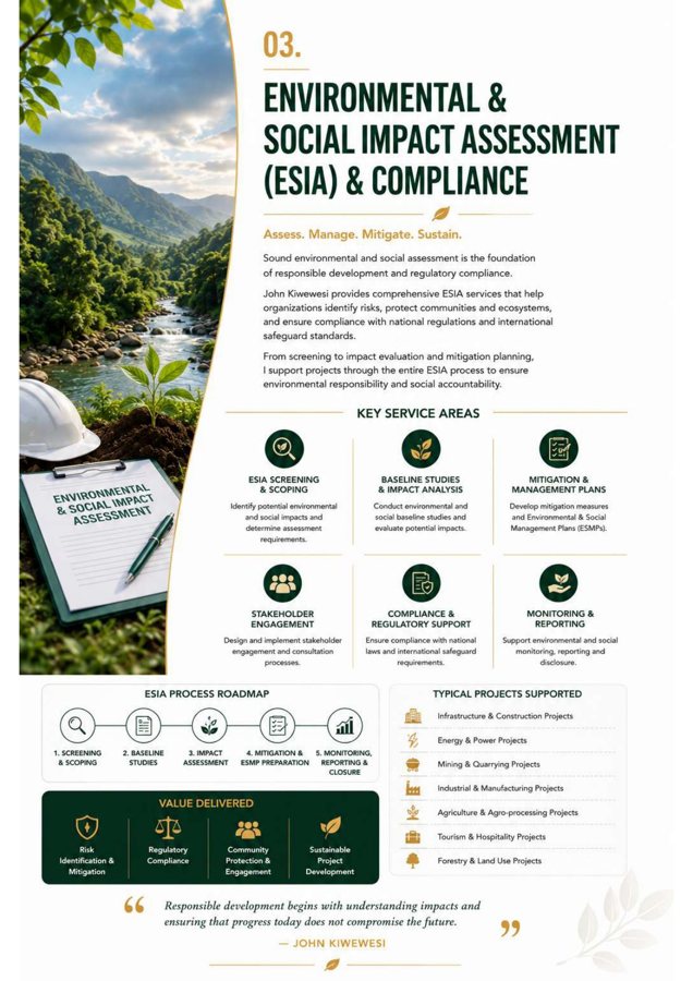 Environmental & Social Impact Assessment (ESIA) & Compliance