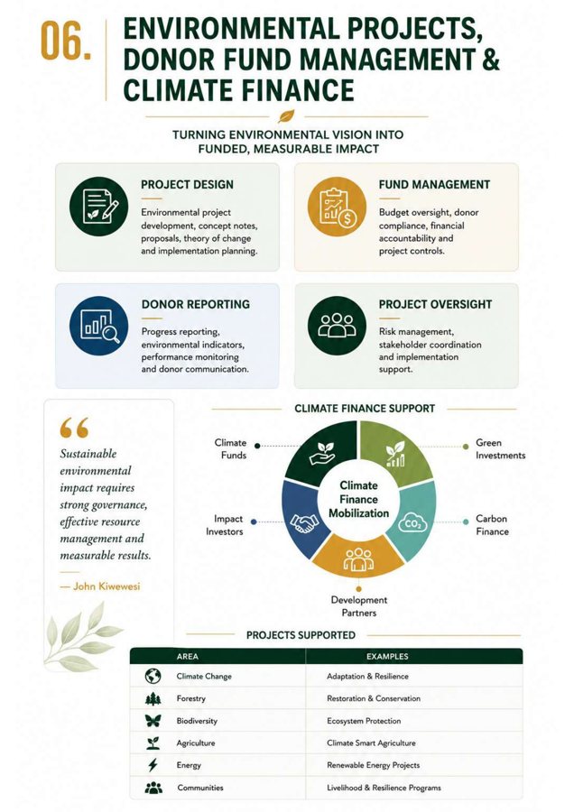 Environmental Projects, Donor Fund Management & Climate Finance